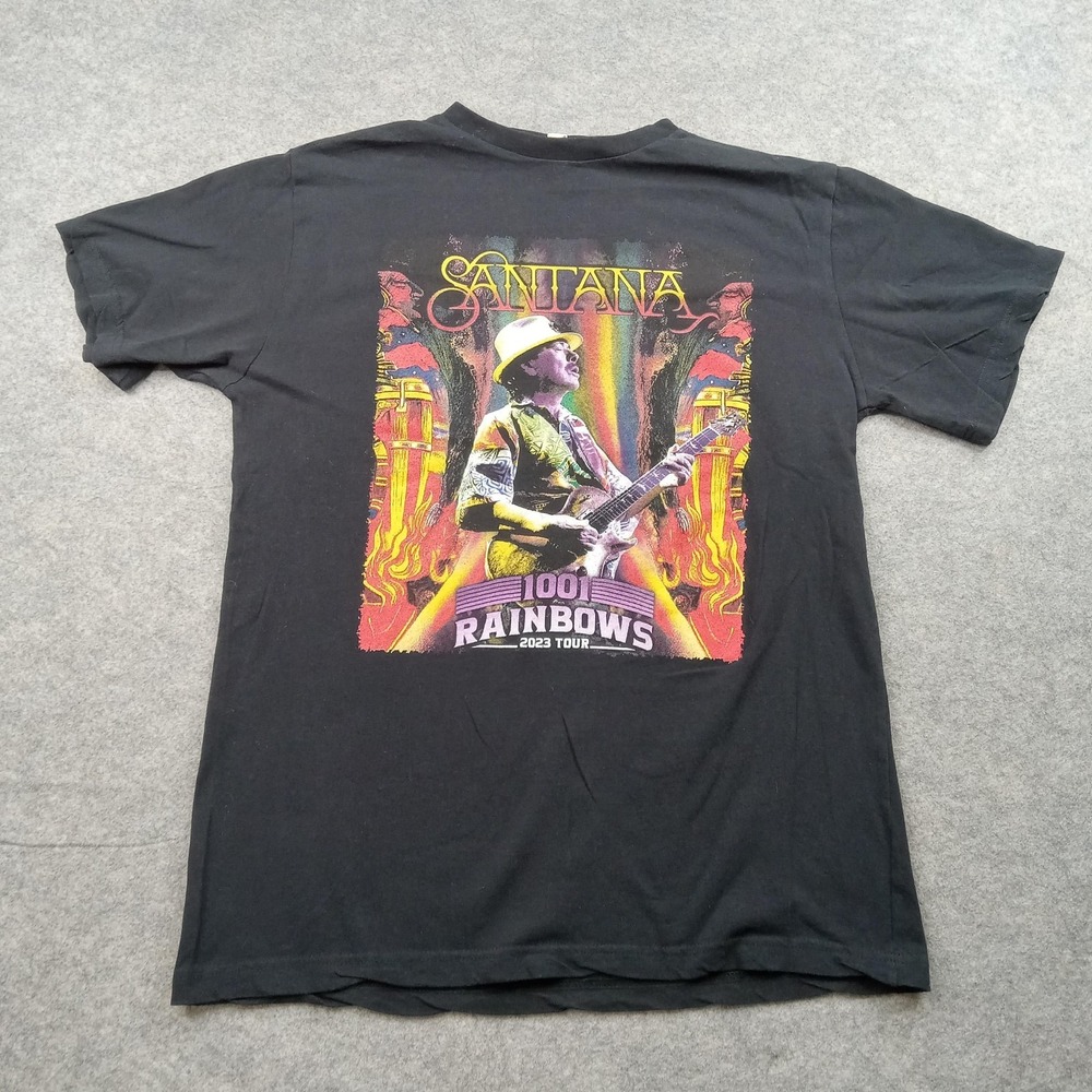 Santana Shirt Mens XL Carlos 1001 Rainbows 2023 Tour Concert Band Merch Graphic